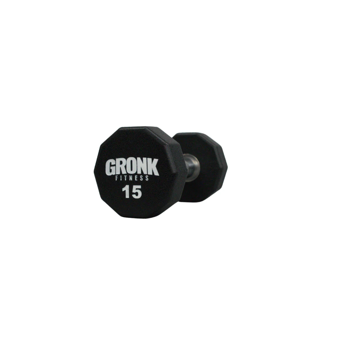 Gronk 10 Sided Urethane Dumbbells 15 lb Gronk Fitness Products Variant(s) - LBWeight 15