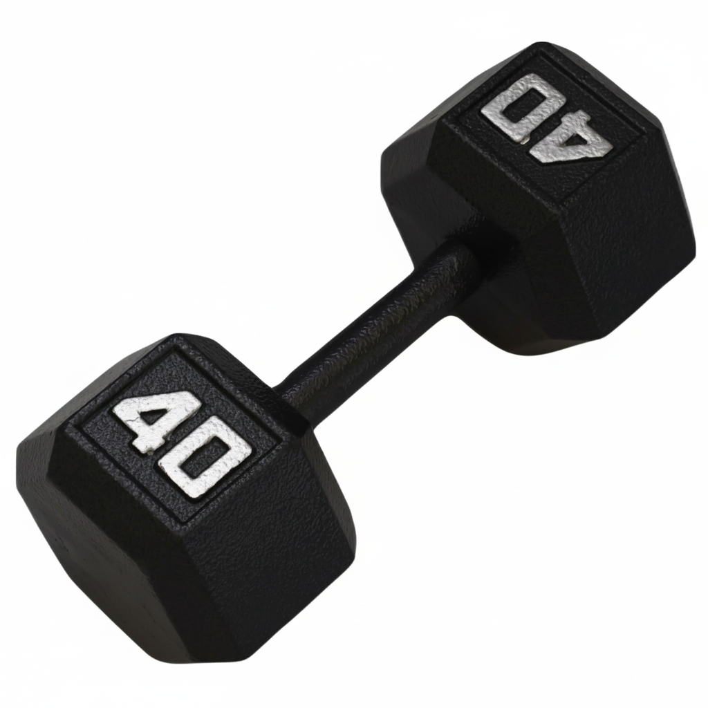 Gronk Cast Hex Dumbbell - Black 40 lb G&G Fitness Equipment Variant(s) - LBWeight 40