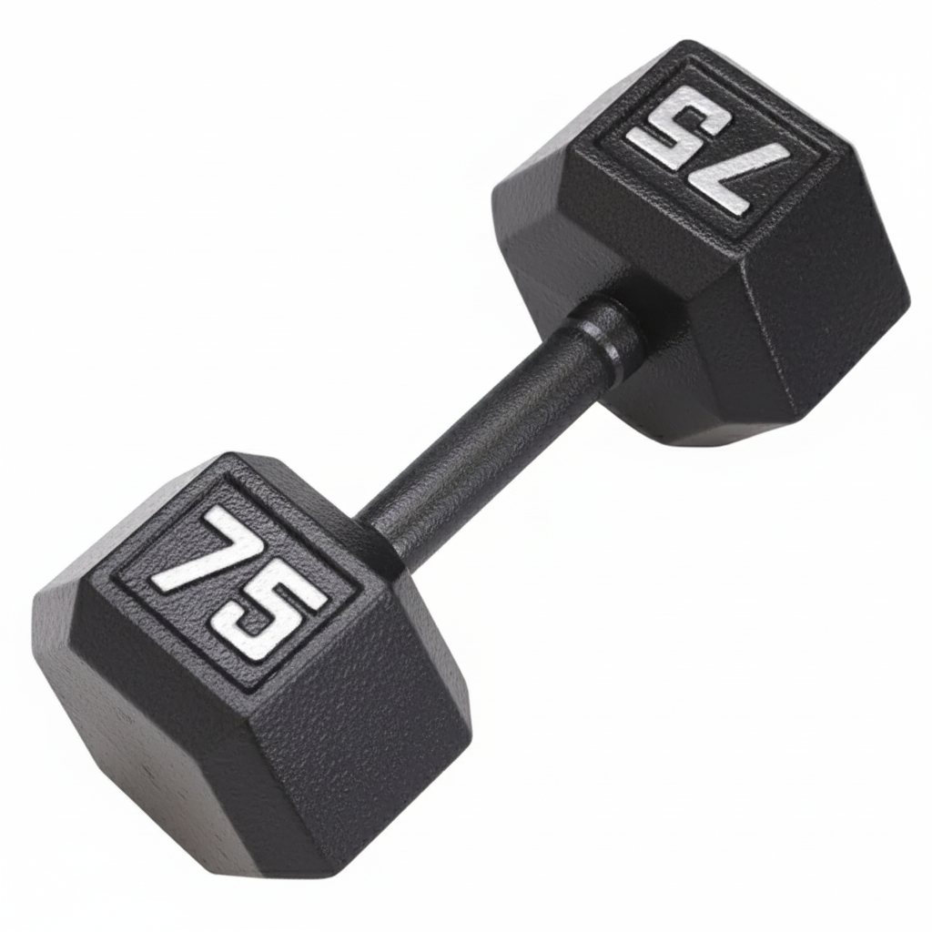 Gronk Cast Hex Dumbbell - Black G&G Fitness Equipment Variant(s) - LBWeight 75