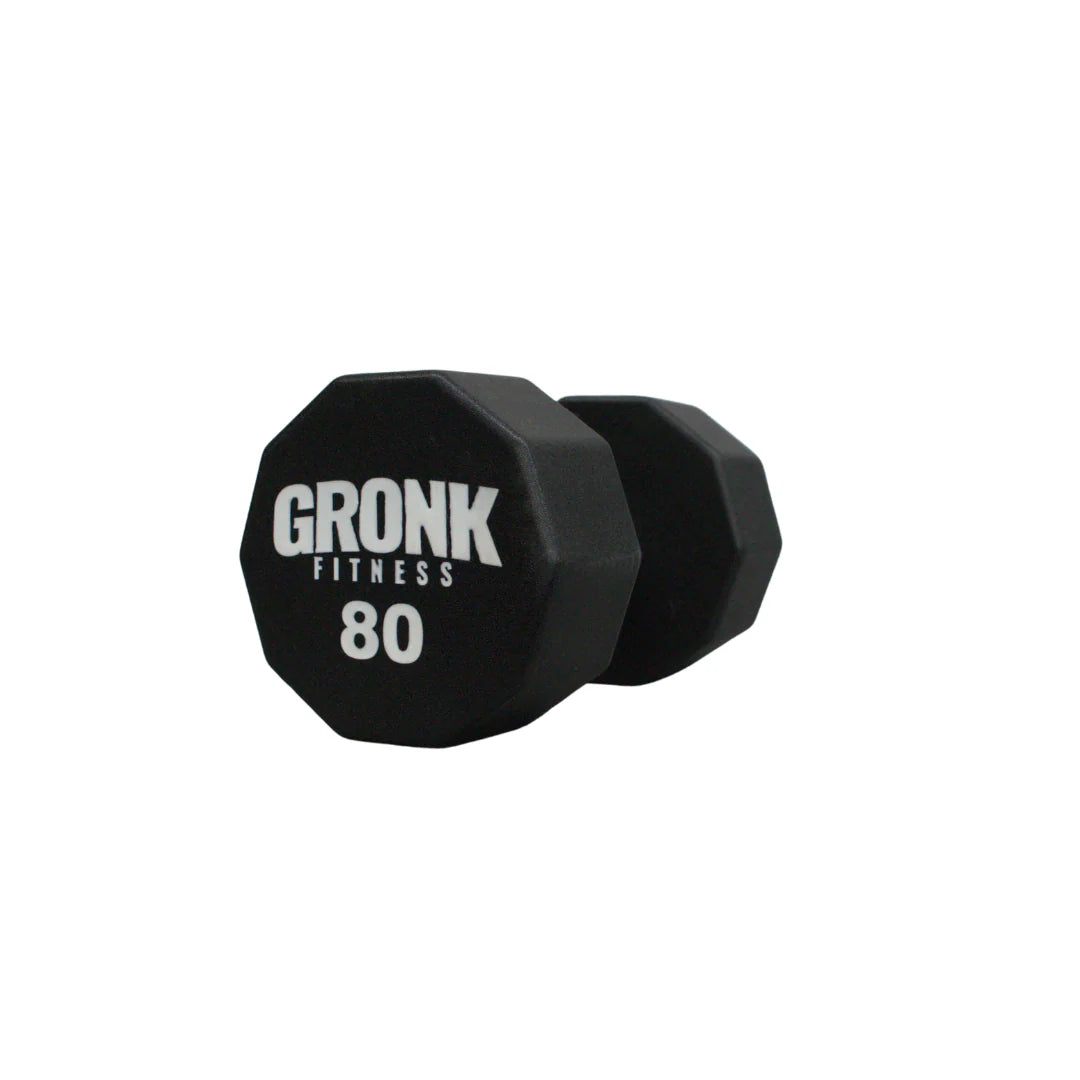 Gronk 10 Sided Urethane Dumbbells 80 lb Gronk Fitness Products Variant(s) - LBWeight 80_fa9f0463-8e54-42fb-9f0f-50f6a985f660