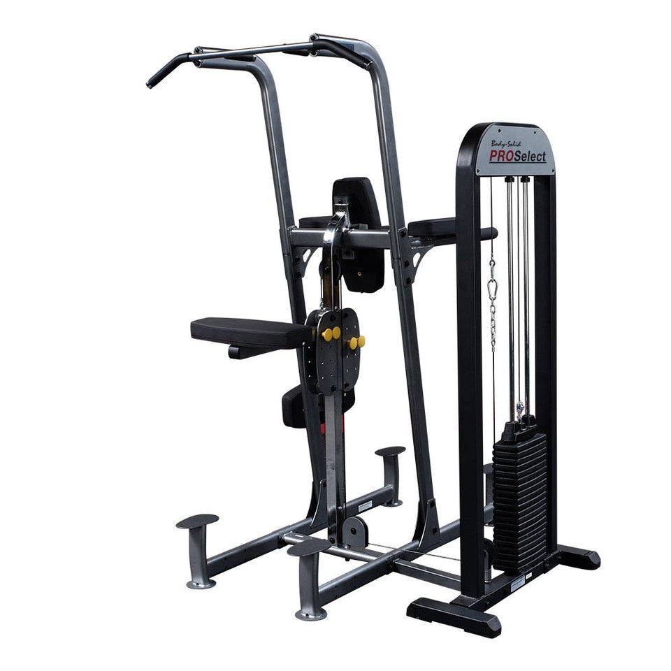 Body Solid FCD-STK Pro Select Weight Assist Chin-Up Dip Body Solid Selectorized, single stack, assembly required FCD-STK-DSCF7911-Cutout_newlogo_V2__93610.1735662094_4b1c12e7-8eb3-4222-ba10-04b8f64171f4