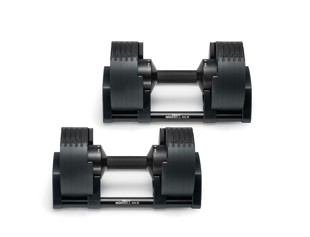 NÜOBELL 50lb Adjustable Dumbbell Set