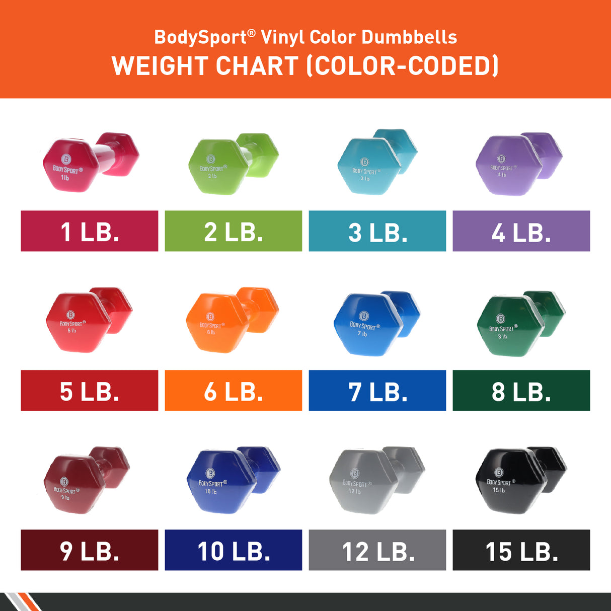 Elivate Body Sport Vinyl Dumbbells Elivate Variant(s) - LBWeight W-BDSVDB-1_bdf499a8-60ce-4c3c-bacc-5b16da2e4c5d