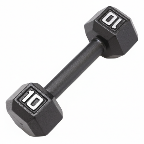 Gronk Cast Hex Dumbbell - Black 10 lb 10_866d8161-bc44-4033-b968-847512157f67