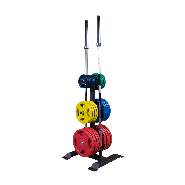GWT56 2" Olympic Plate Tree and Bar Holder Body Solid Dumbell racks, power block stand, plate and bar storage, kettlebell racks, ball racks 29559439-9d5c-ed11-834a-0af6a9949c45_GWT56_.