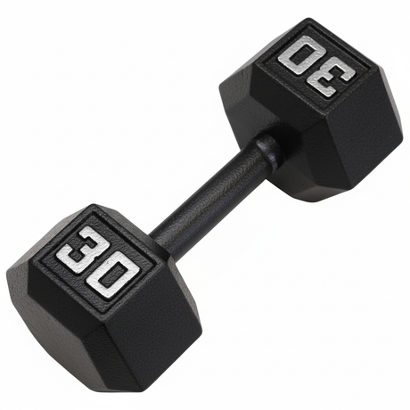 Gronk Cast Hex Dumbbell - Black 30 lb 30_ccaea01d-a6ba-4373-8f2b-96e789b572cf