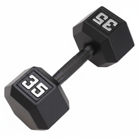 Gronk Cast Hex Dumbbell - Black 35 lb 35