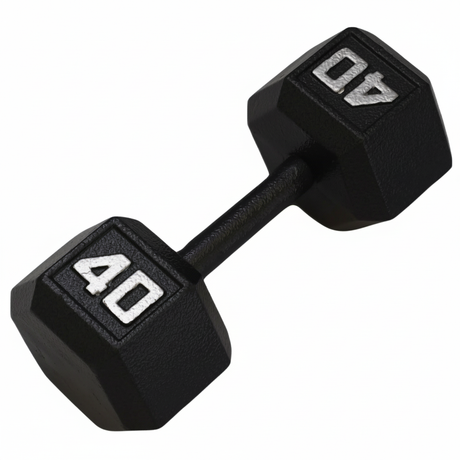 Gronk Cast Hex Dumbbell - Black 40 lb 40