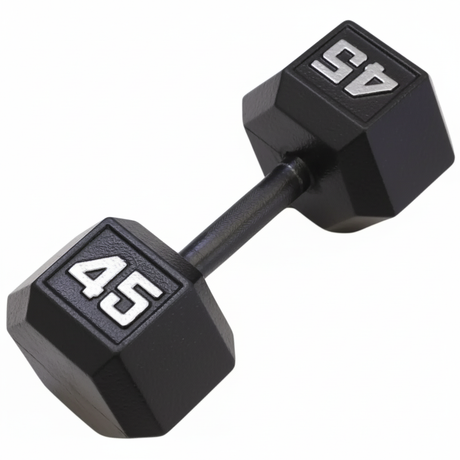 Gronk Cast Hex Dumbbell - Black 45 lb 45