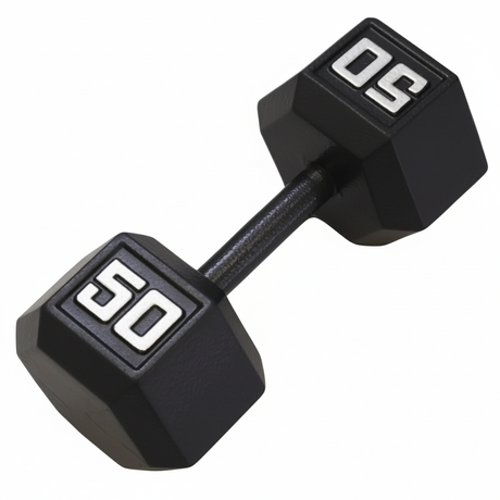 Gronk Cast Hex Dumbbell - Black 50 lb 50
