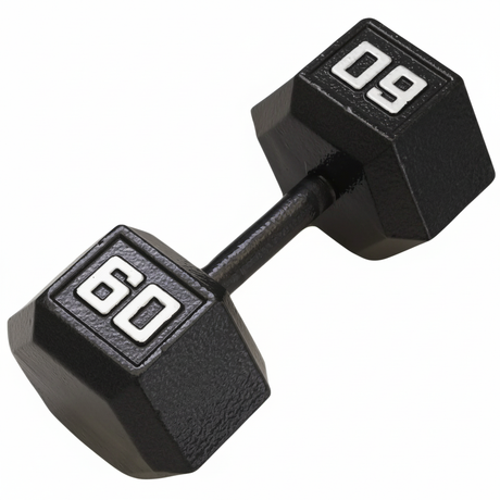Gronk Cast Hex Dumbbell - Black 60 lb 60