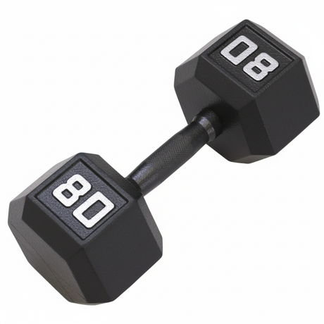 Gronk Cast Hex Dumbbell - Black 80 lb 80