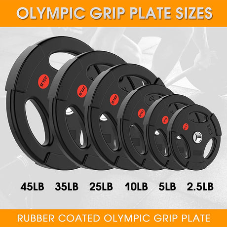 Premium Olympic Plates - Rubber Grip 35 lb 8e7fab06-5b5c-ed11-834a-0af6a9949c45_2005-01_.