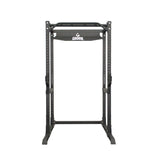 Black power rack with 'Gronk' branding on a white background