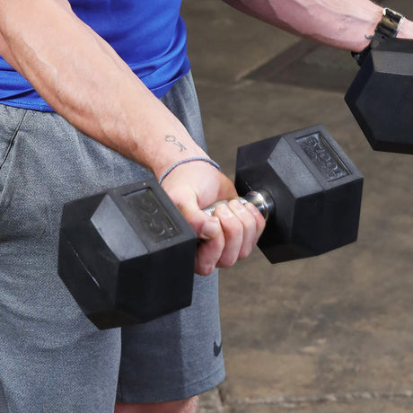 Body-Solid Rubber Hex Dumbbells (SDRS550) Body Solid Dumbbells SDR-ex7V0A4895__04448.1734725425