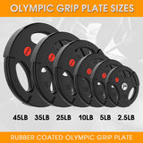Premium Olympic Plates - Rubber Grip 45 lb G&G Fitness Equipment Variant(s) - LBWeight c17fab06-5b5c-ed11-834a-0af6a9949c45_2006-01_.