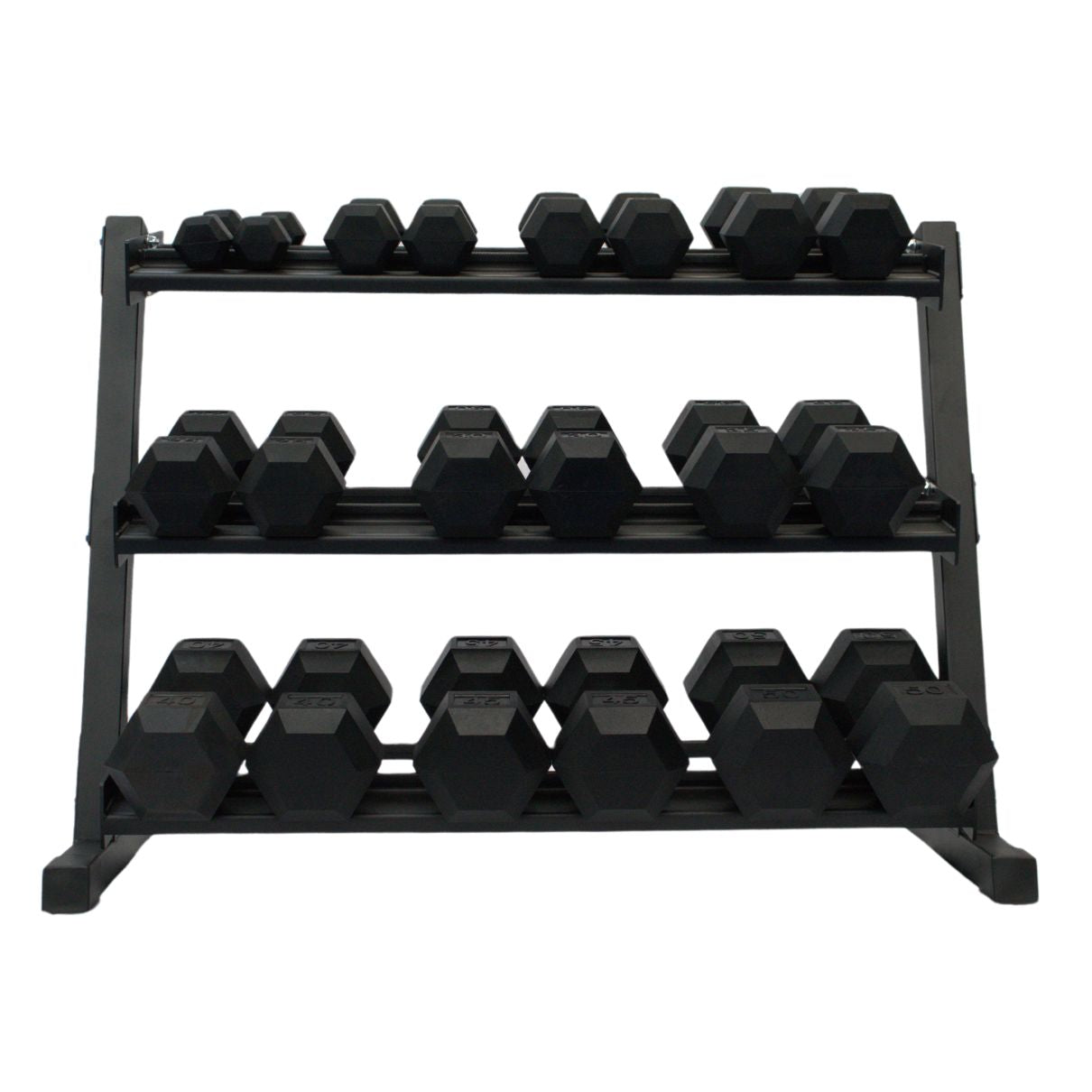 Gronk Fitness 3-Tier Dumbbell Storage Rack Gronk Fitness Products Dumbell racks, power block stand, plate and bar storage, kettlebell racks, ball racks gronkfitness_3-tier-dumbbell-storage-rack_view-4_360b3088-d6e9-4608-a7bb-be86c042279a