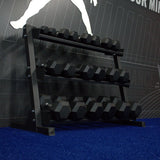 Gronk Fitness 3-Tier Dumbbell Storage Rack Gronk Fitness Products Dumbell racks, power block stand, plate and bar storage, kettlebell racks, ball racks gronkfitness_3-tier-dumbbell-storage-rack_view-5_368d9ed1-1767-4099-b735-0c4be911c0a5