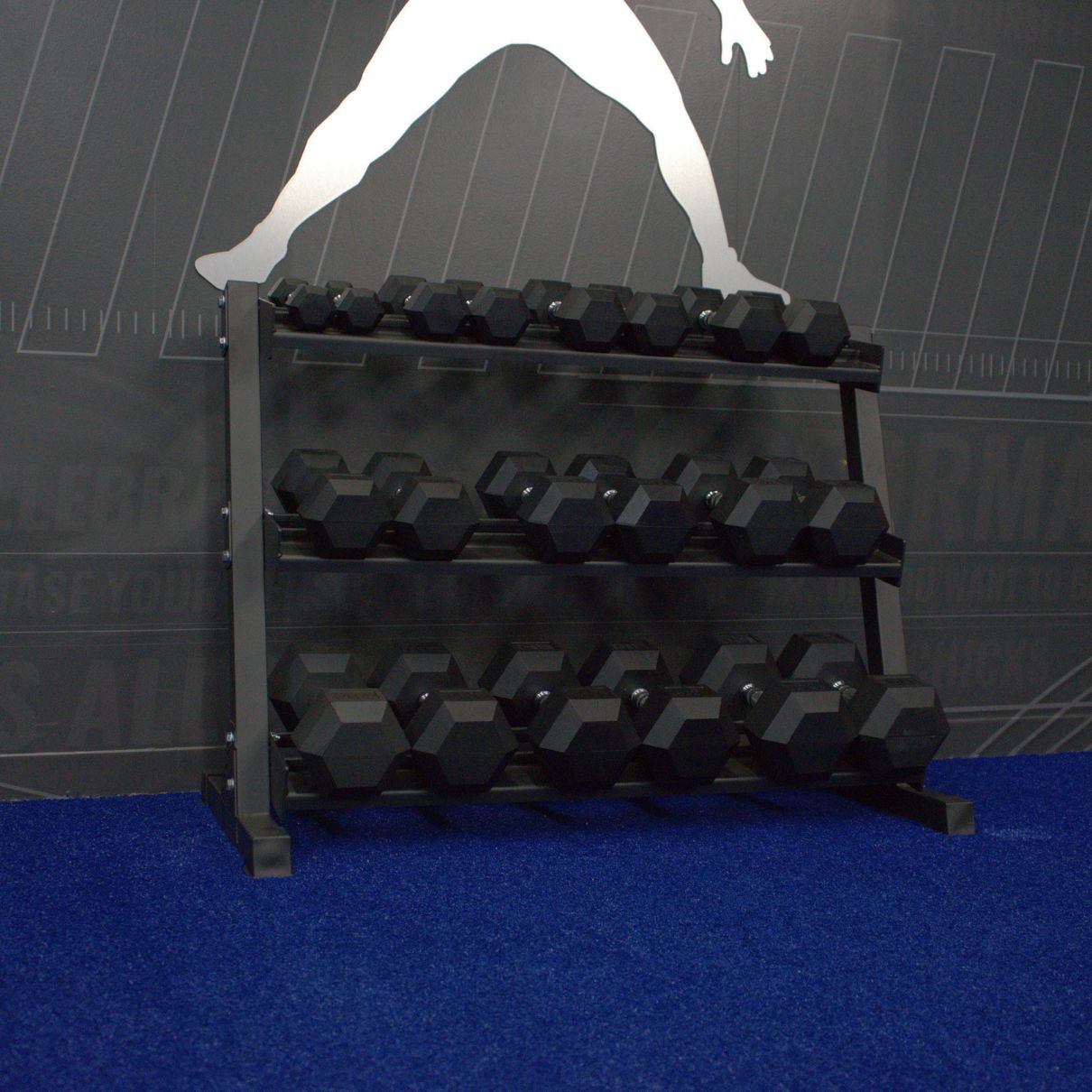 Gronk Fitness 3-Tier Dumbbell Storage Rack Gronk Fitness Products Dumbell racks, power block stand, plate and bar storage, kettlebell racks, ball racks gronkfitness_3-tier-dumbbell-storage-rack_view-6