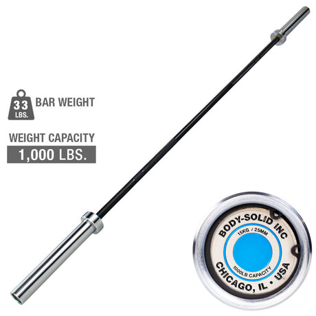 Body Solid OB79EXT 2" Olympic Lightweight Extreme 2" Olympic Bar ob79ext-hero__51721.1735321879