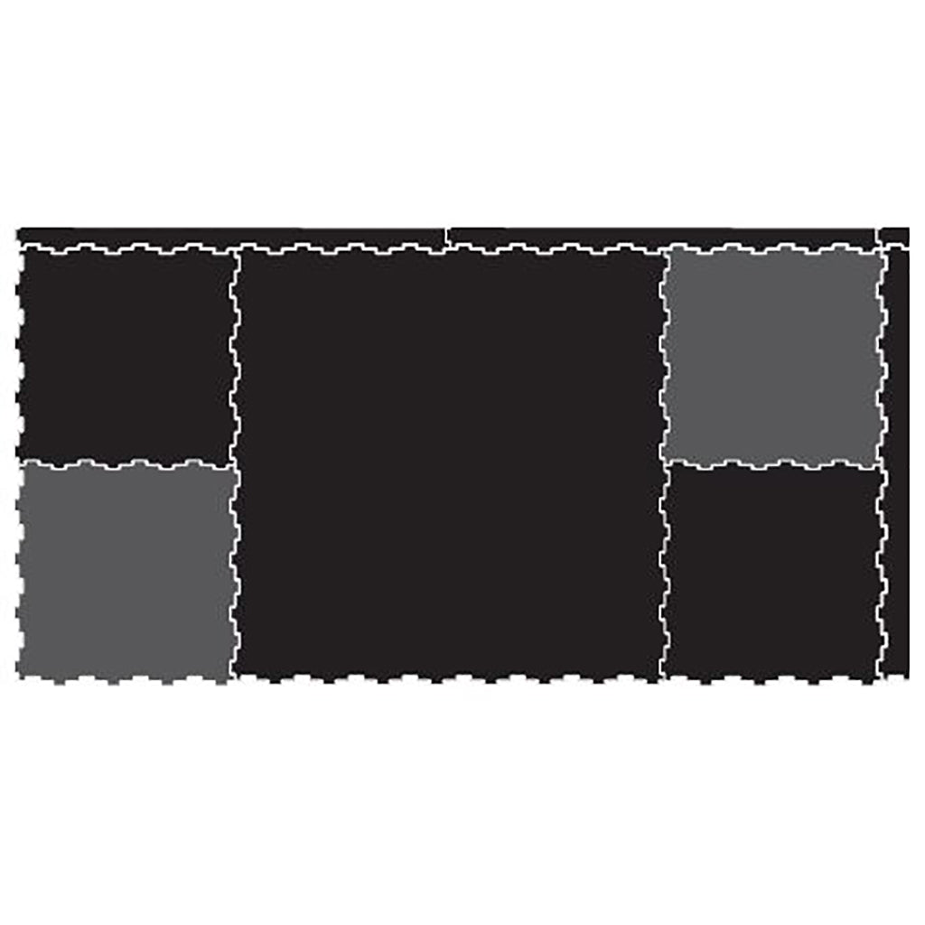 Interlocking Rubber Gym Floor Tiles MASS2x2with4x4s